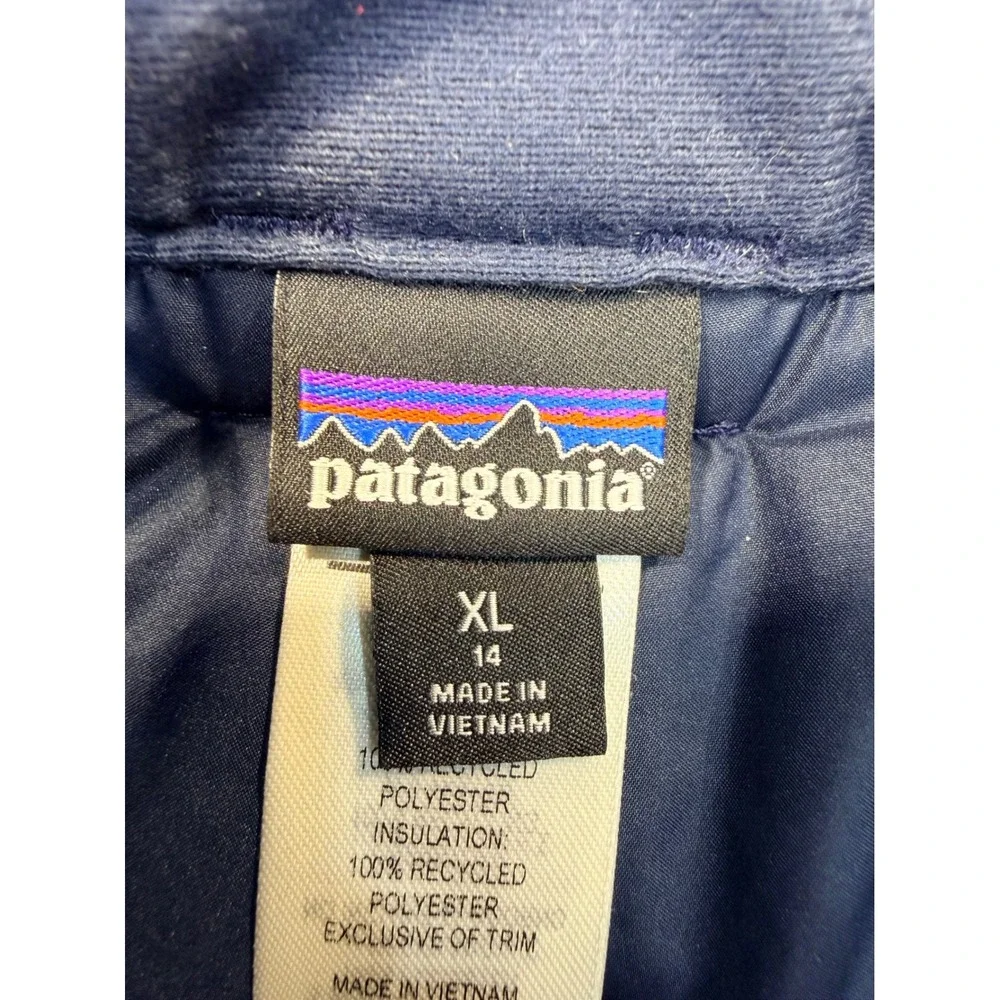 Patagonia Kids XL 14 Insulated Snow Ski Pants Navy Blue 68560 FA23
